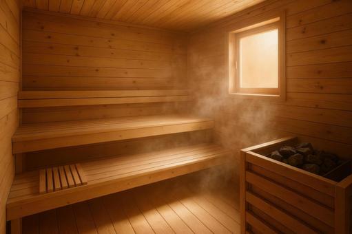 木の香りが漂うサウナ室 木の香りが漂うサウナ室の写真