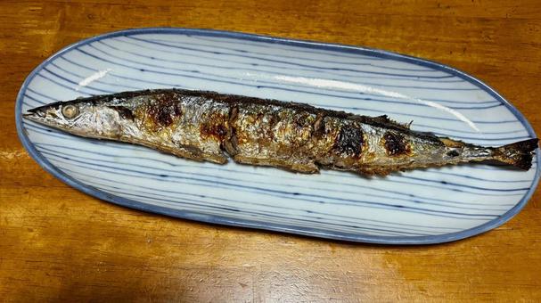 焼き魚　さんま さんま,秋刀魚,旬の魚の写真素材