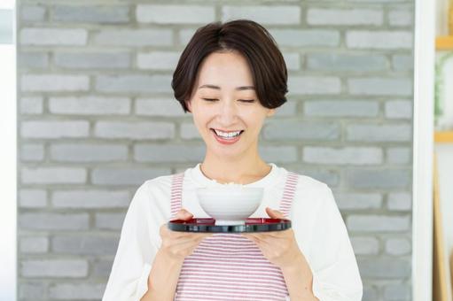 炊き立てのご飯 ご飯,食事,お茶碗の写真素材