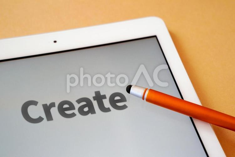 タブレットのイメージ【Create】 create,クリエイト,タブレットの写真素材