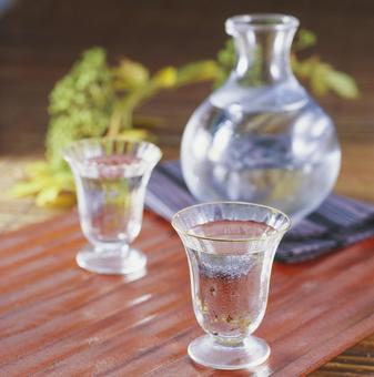 日本酒 日本酒 日本酒,酒,ガラスの写真素材