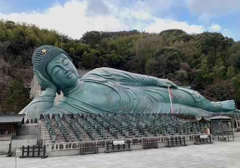 南蔵院の涅槃像 南蔵院の涅槃像 涅槃像,南蔵院,福岡県の写真素材
