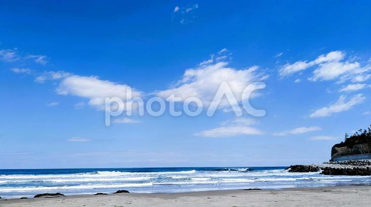 松川浦海岸の素晴らしい景色 海,波紋,波の写真素材