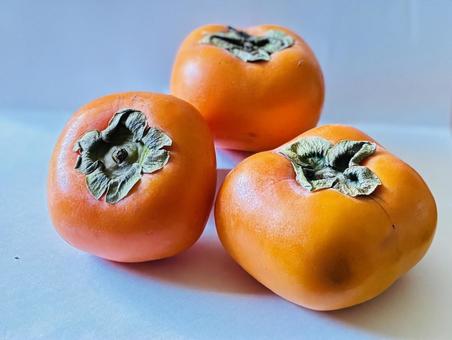 秋が旬の柿、コピースペース 柿,秋,果物の写真素材