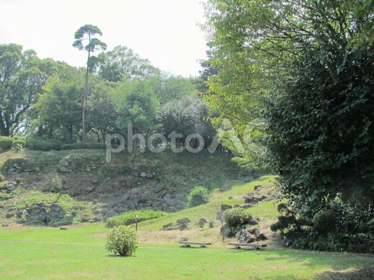 石垣山城　本丸の石垣 石垣山城,石垣山一夜城,太閤一夜城の写真素材