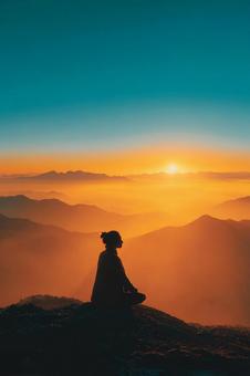 絶景の横顔と精神統一 絶景の横顔と精神統一の写真