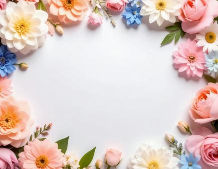 花のフレーム 花のフレームの写真