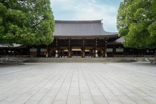 東京　明治神宮　外拝殿 明治神宮,神社,神宮の写真素材