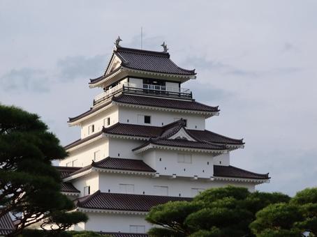 会津若松 鶴ヶ城 若松城,天守閣,鶴ヶ城公園の写真素材