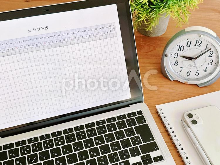 ビジネス　シフト調整　スケジュール管理 ビジネス,シフト表,スケジュールの写真素材