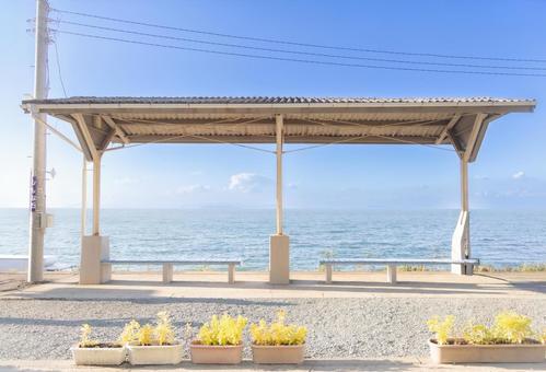 下灘駅 下灘駅,愛媛県,観光地の写真素材