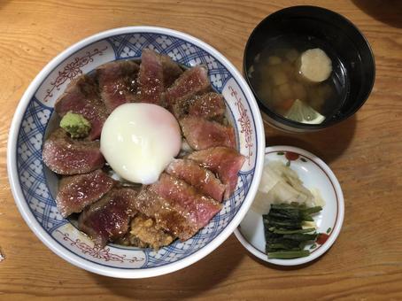 あか牛丼 あか牛丼 あか牛丼,熊本,料理の写真素材