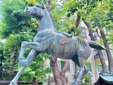 馬の銅像 馬の銅像 寺社,馬,銅像の写真素材