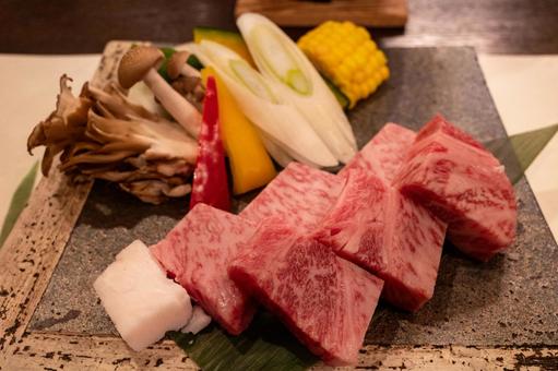 A5ランクの飛騨牛サーロインステーキ肉 牛肉,ステーキ肉,飛騨牛の写真素材