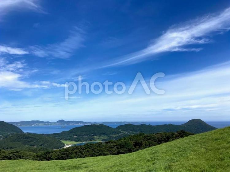 草原と森と海 自然,旅,景色の写真素材