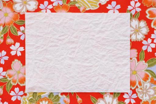 和風メッセージ 年賀状,和紙,和風の写真素材