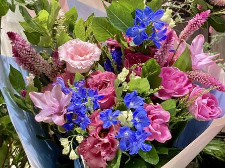 夏の花束 夏の花束 花,秋夏秋冬,花束の写真素材