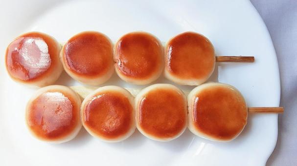 白あん串団子・1 団子,和菓子,串の写真素材