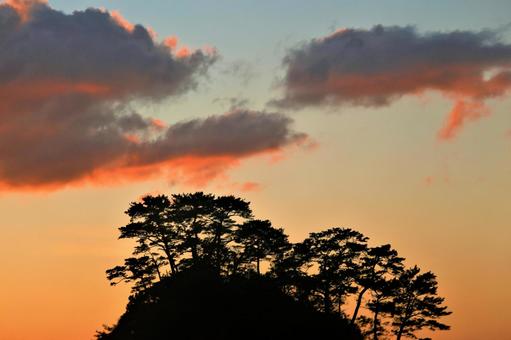 西伊豆町的夕陽, 萌雲, 堂島日落, 堂島, JPG