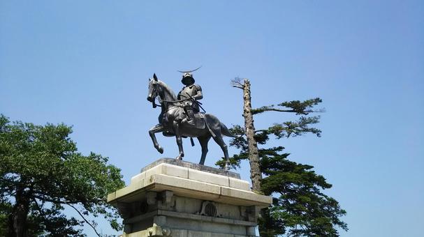 伊達政宗の銅像 伊達政宗の銅像の写真