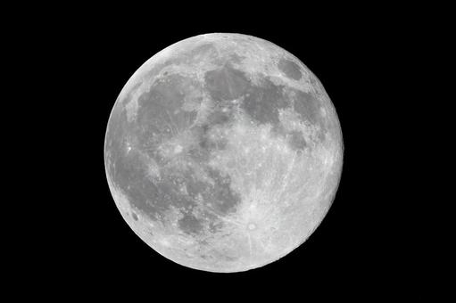 満月_月齢15.7の月 満月,月,月面の写真素材
