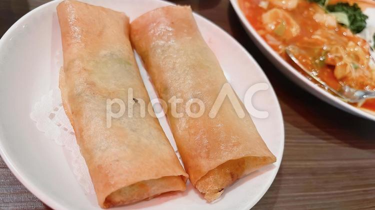 春巻き　中華料理　食べ物 食べ物,春巻き,中華料理の写真素材