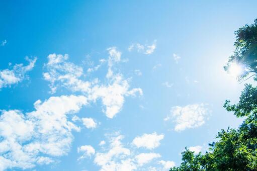 夏空, 夏季的天空, 晴天, 晴朗天气, JPG