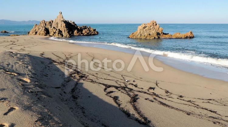 福井　水晶浜海水浴場 水晶浜,福井県,海水浴場の写真素材