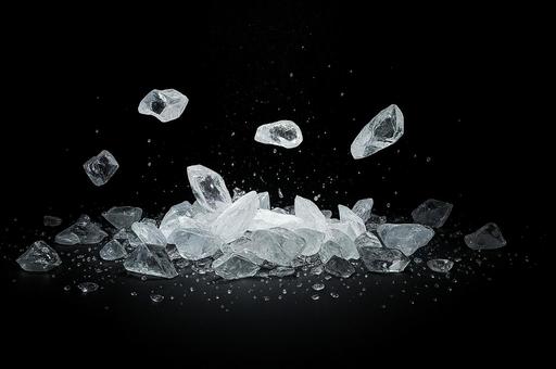 盛り上がった氷の山の写真