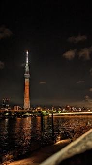 Skytree at night, JPG