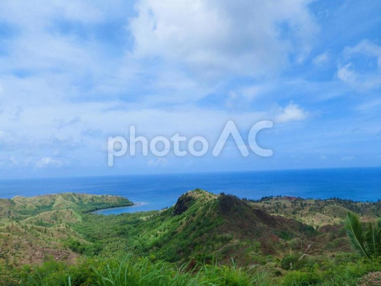 島と海と青空3 island,グアム,バカンスの写真素材