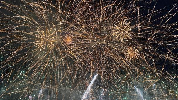 花火 花火 花火,花火大会,夏休みの写真素材