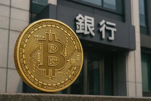 銀行とビットコイン 銀行とビットコインの写真