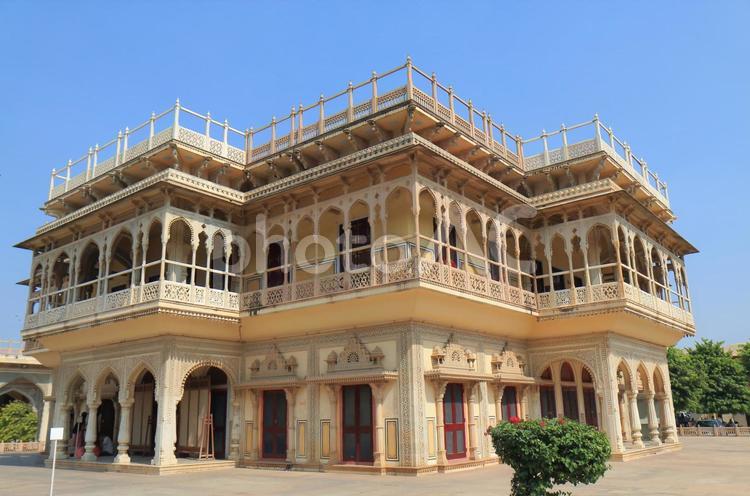 インド　ジャイプルの歴史的建造物　シティーパレス インド,ジャイプル,シティーパレスの写真素材