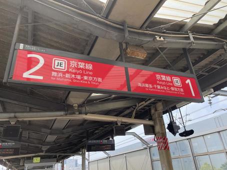 Futamata Shinmachi Station Platform 1 & 2 Destination information, JPG