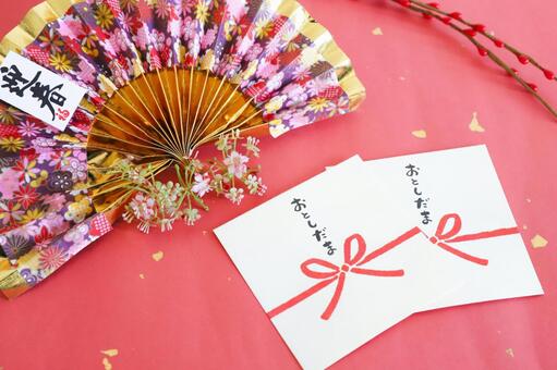 お年玉　お正月イメージ お正月,お年玉,お金の写真素材