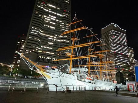 帆船日本丸 横浜みなとみらい 帆船日本丸 横浜みなとみらい 日本丸,帆船日本丸,帆船の写真素材