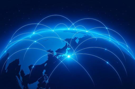 ネットワーク　地球の写真