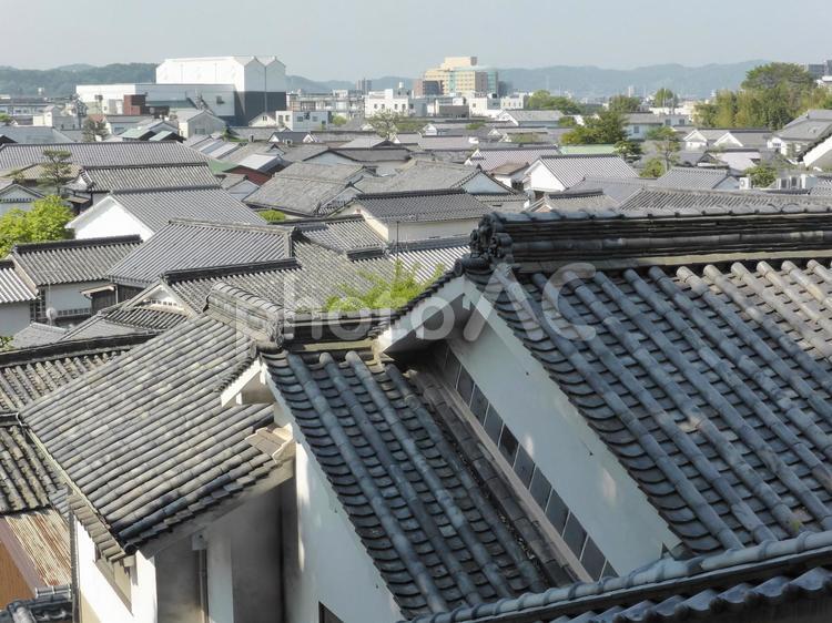 阿智神社からみた倉敷美観地区の眺望 倉敷美観地区,眺望,歴史的建造物の写真素材