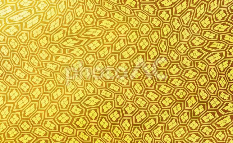 金の伝統和紙に和柄　うねりデザイン 和紙,和柄,金の写真素材