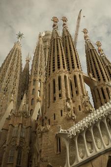 サグラダファミリア サグラダファミリア サグラダファミリア,スペイン,バルセロナの街の写真素材