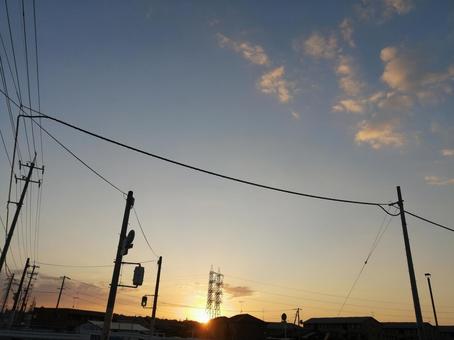 夕日 夕日の写真