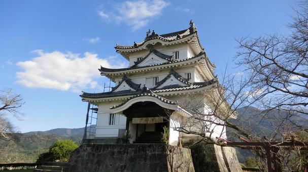 晴天の宇和島城 晴天の宇和島城 城,宇和島城,天守閣の写真素材
