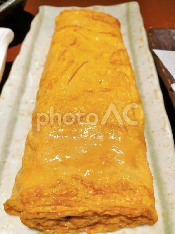 長～い出し巻き玉子 出し巻き玉子,卵,卵焼きの写真素材