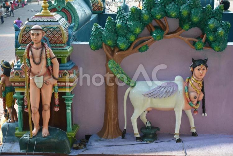 マレーシア・バトゥ洞窟の彫像 バトゥ洞窟,バトゥ寺院,ヒンドゥー教の写真素材