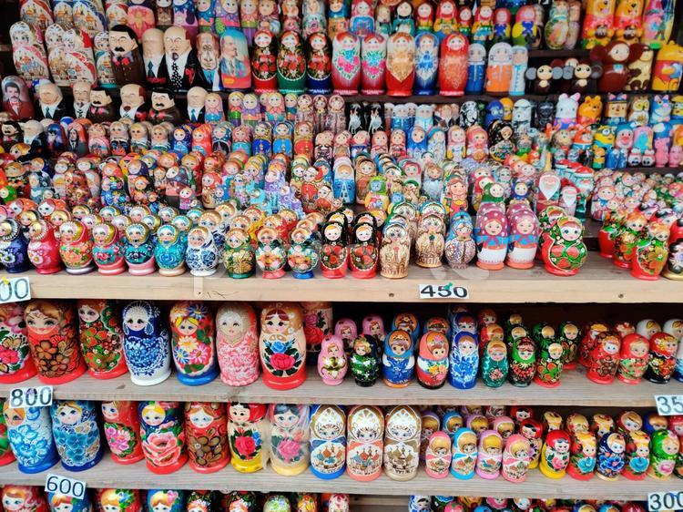 ロシアのお土産　マトリョーシカ マトリョーシカ,ロシア,お土産の写真素材