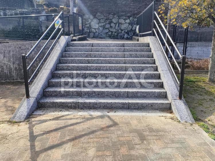 公園からの階段 階段,手すり,手摺りの写真素材