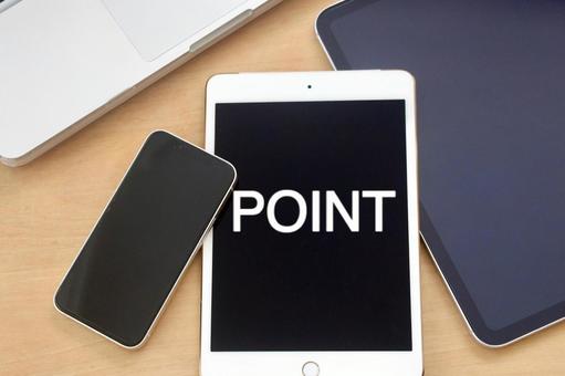 タブレットとスマホ POINTイメージ タブレットとスマホ POINTイメージ ポイント,point,ポイ活の写真素材