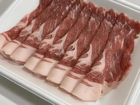 豚肩ロース肉　スライス フード,生,おいしいの写真素材