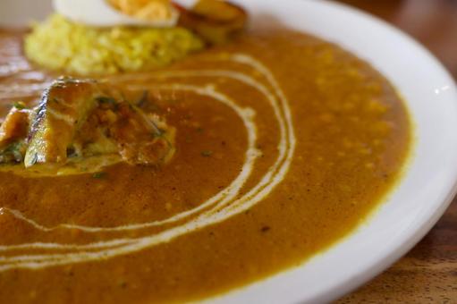カレー店のナス入りキーマインドカレー カレー店のナス入りキーマインドカレーの写真